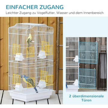 PawHut Vogelkäfig für kleine Vogelarten inkl. Zubehör