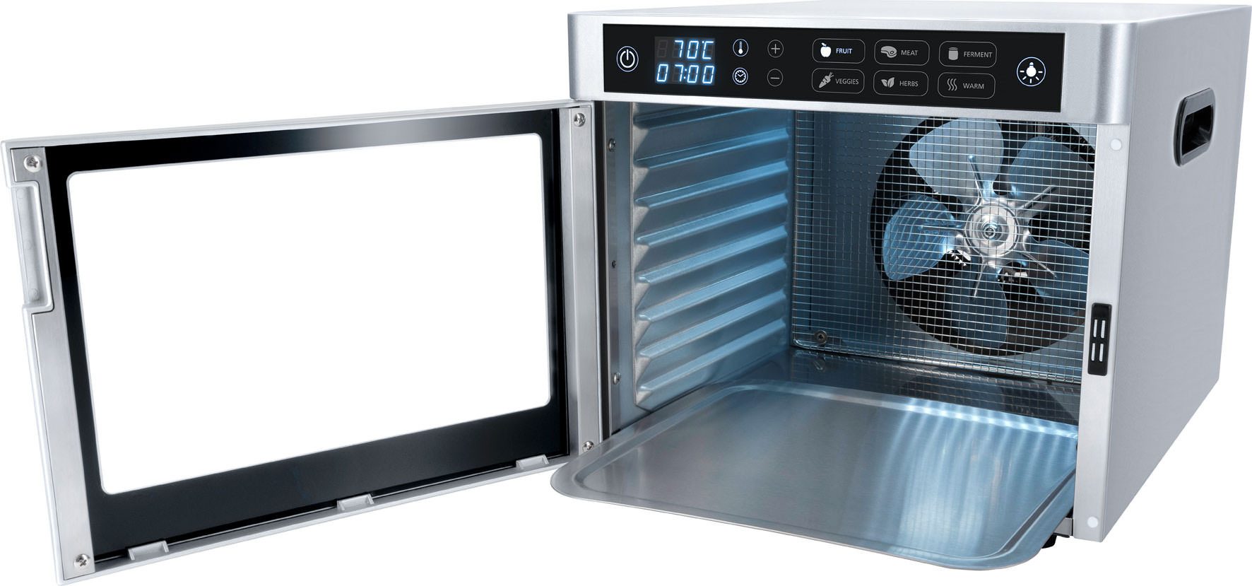 Steba Dörrautomat ED 80 500 W, 8 Etagen, Edelstahl Gehäuse