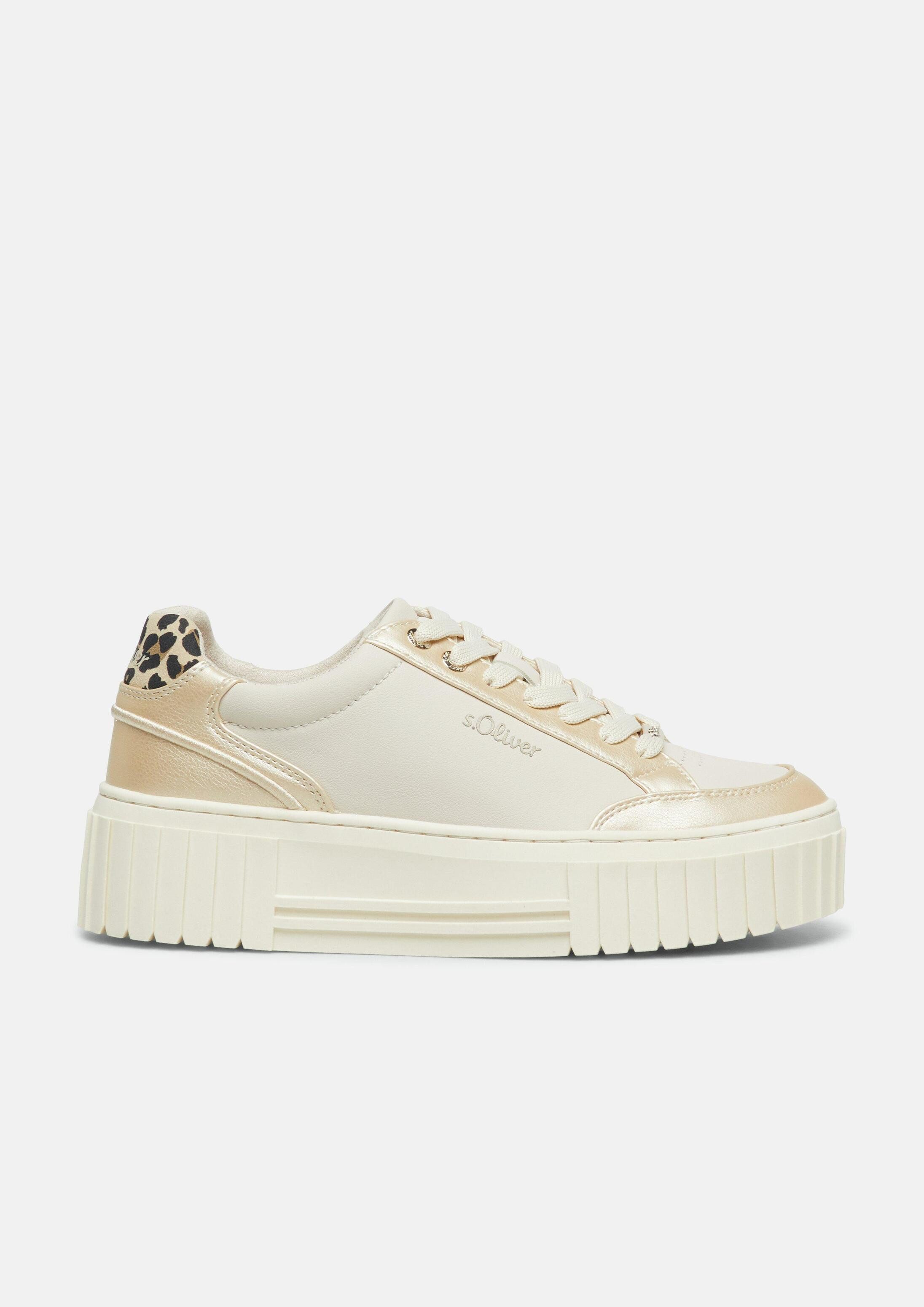 s.Oliver Sneakers Sneaker Sneaker mit Plateau-Sohle und Leo-Detail