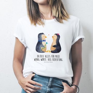 Mr. & Mrs. Panda T-Shirt Pinguin Pärchen - Weiß - Geschenk, Liebespaar, Männer, große Liebe, G (1-tlg)