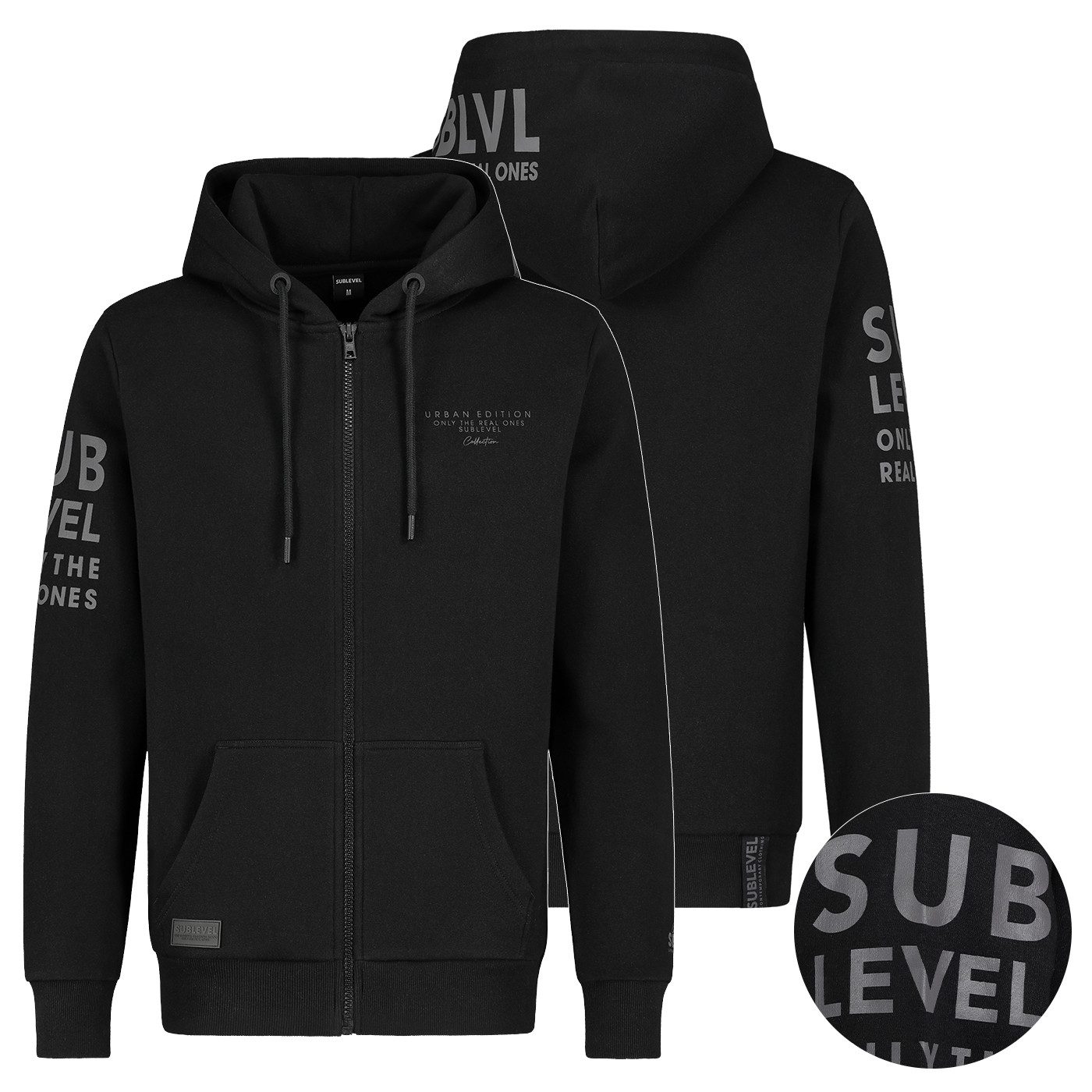 SUBLEVEL Sweatjacke Herren Sweat Jacke Hoodie Kapuzenpullover Übergangs Her günstig online kaufen