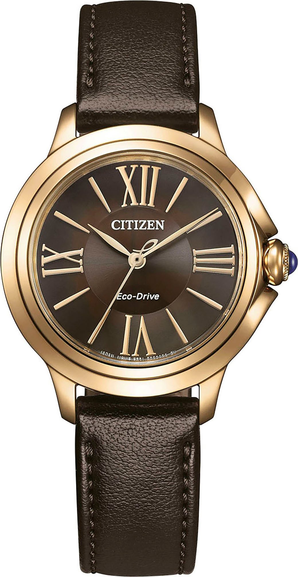 Citizen Solaruhr Citizen L EM1163-09X, Armbanduhr, Damenuhr, Lederarmband, günstig online kaufen