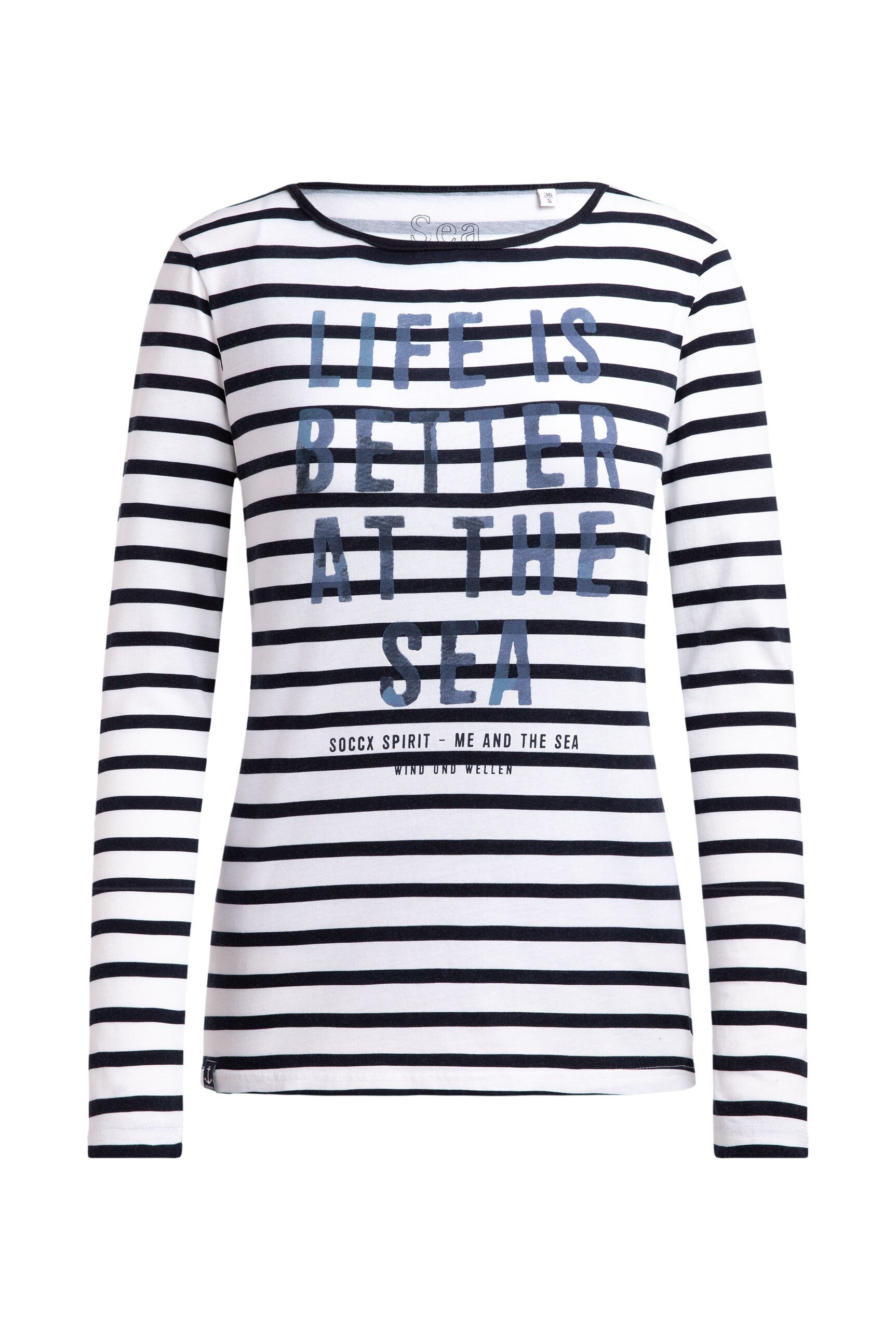 SOCCX Rundhalsshirt mit U-Boot-Ausschnitt günstig online kaufen