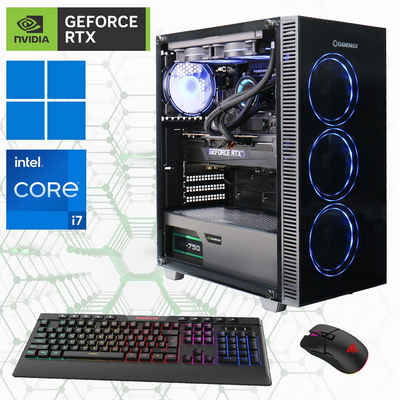 GAMEMAX Gaming-PC (Intel® Core i7 14700KF, RTX 4070 Ti Super, 32 GB RAM, 2000 GB SSD, Wasserkühlung, DDR5-RAM, PCIe SSD Gen4, Windows 11)