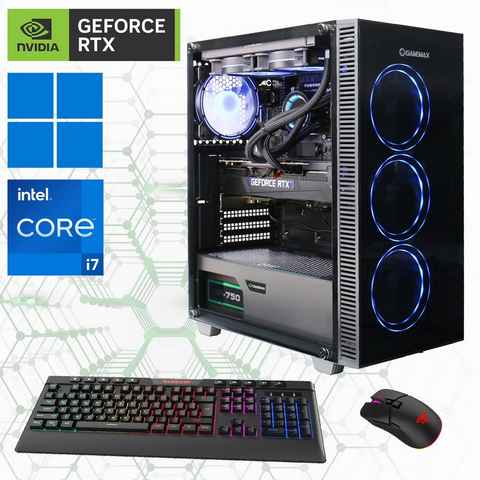 GAMEMAX Gaming-PC (Intel® Core i7 14700KF, RTX 4070 Ti Super, 32 GB RAM, 2000 GB SSD, Wasserkühlung, DDR5-RAM, PCIe SSD Gen4, Windows 11)