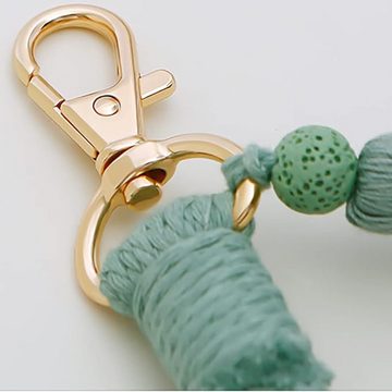 Coonoor Schlüsselanhänger Frau Makramee Handgefertigtes Armband Quaste Anyards (1-tlg), für Schlüssel, Autoschlüssel, Handgestricktes