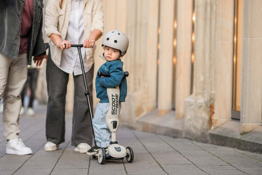 Scoot and Ride Dreiradscooter Highwaykick 1 Push and Go Kinderroller mit Sitz 2in1 Laufrad – Bild 5 von 5