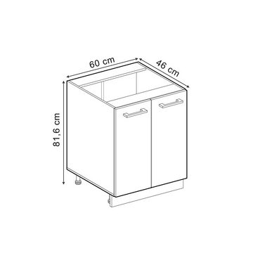 Vicco Unterschrank Küchenschrank R-Line Solid Weiß Blau Grau 60 cm