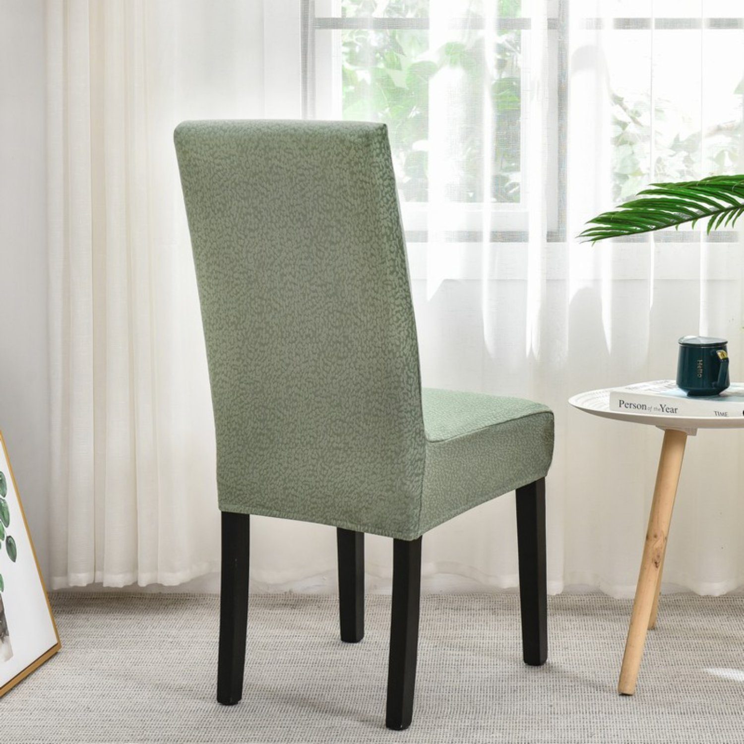 Grün Sitzschutz Stuhlhusse, Stretch-elastisch HOMEIDEAS, Stuhlbezug Blasendruck