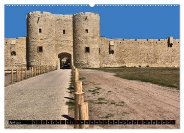 CALVENDO Wandkalender Frankreichs wehrhafter Süden - Festungen und Wehranlagen im Languedoc-Roussillon (Premium, hochwertiger DIN A2 Wandkalender 2023, Kunstdruck in Hochglanz)