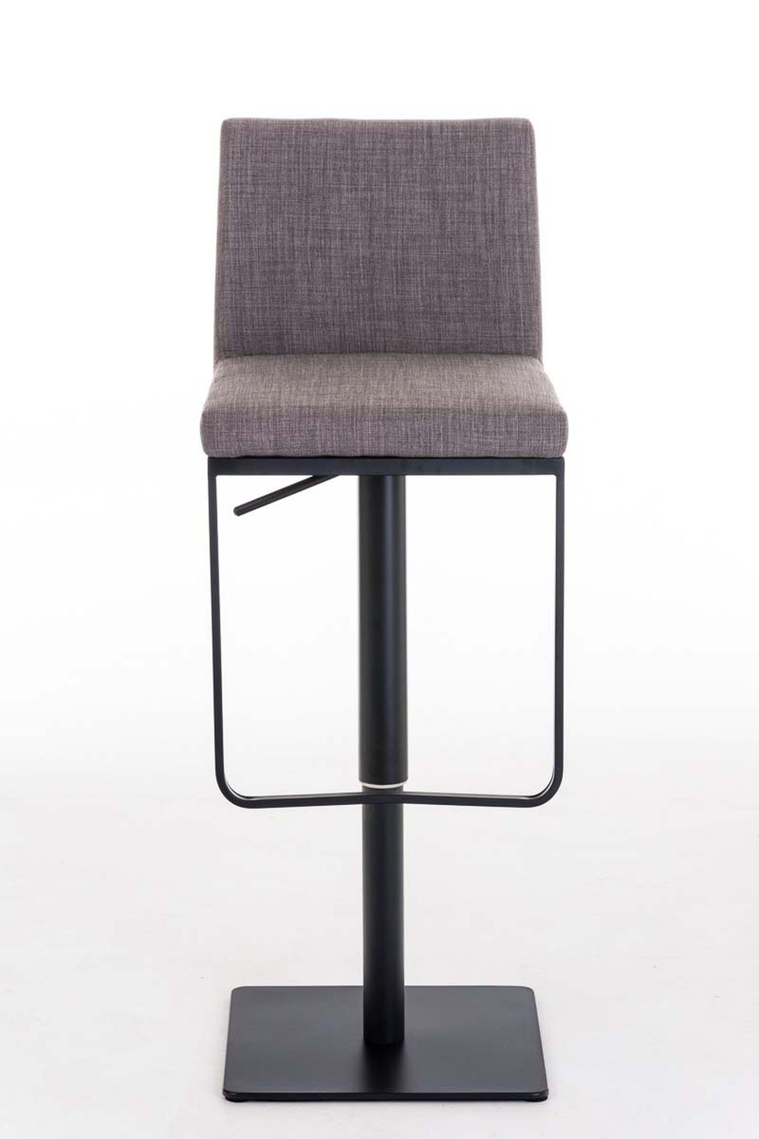 Metall - Sitzfläche: höhenverstellbar - TPFLiving 360° Küche), (mit - Grau schwarz & Stoff Hocker drehbar Panda Barhocker matt Fußstütze Theke für -