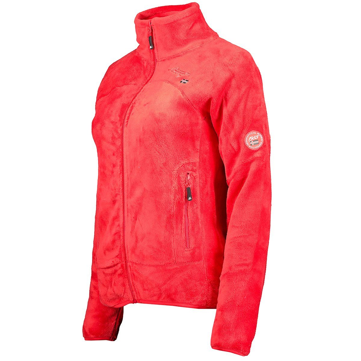Geographical Norway Fleecejacke Geographical Norway Damen Fleecejacke Teddy Fleece Winter Jacke mit Stehkragen, in Unifarbe, kuschelig