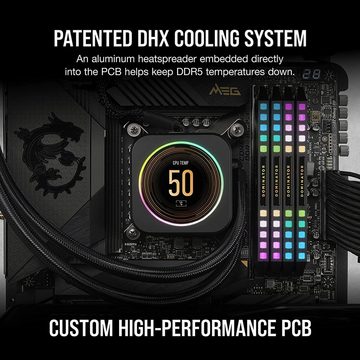Corsair DOMINATOR PLATINUM RGB DDR5 6000 32GB (2x16GB) Arbeitsspeicher (RGB Beleuchtung ICUE, Intel optimiert)
