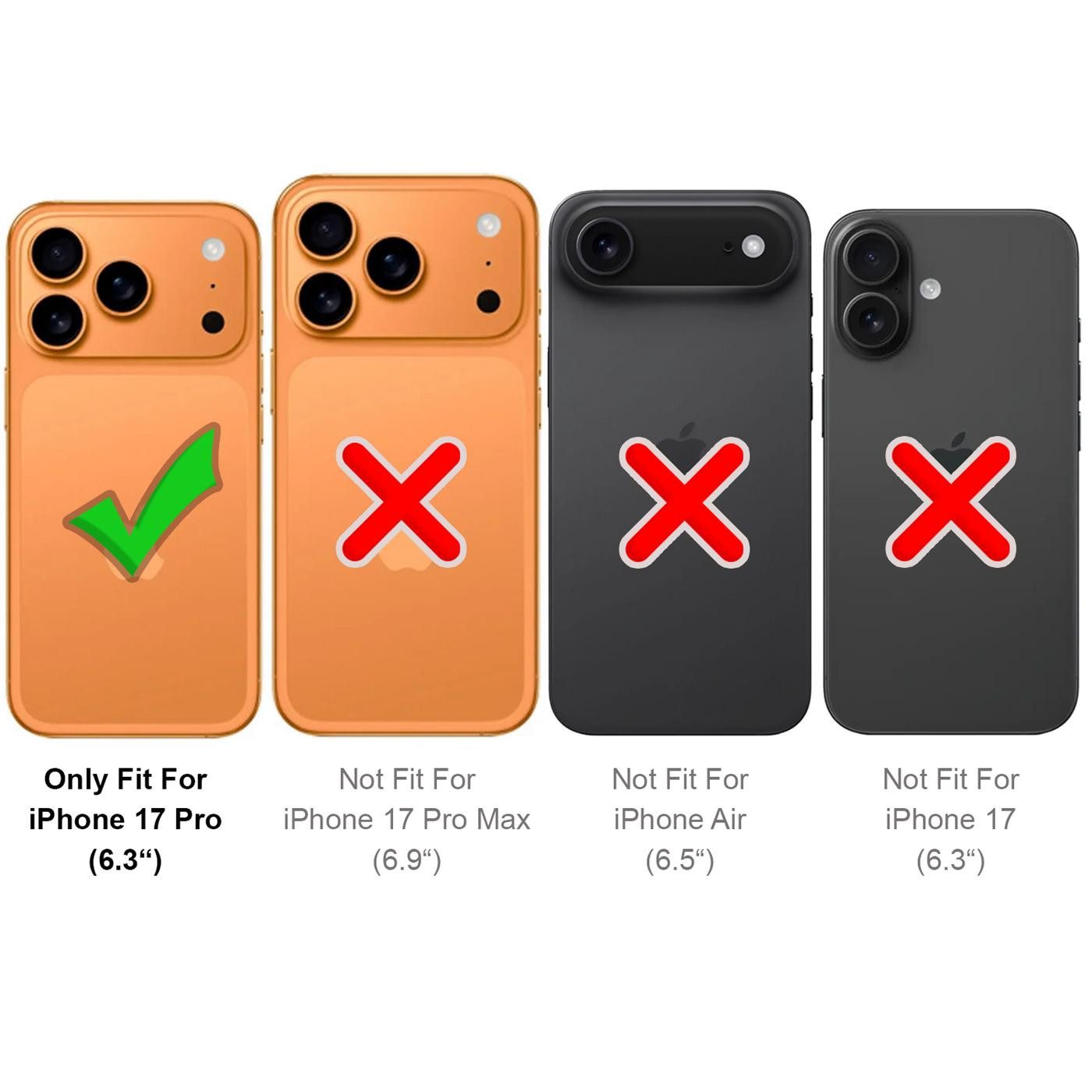 CoolGadget Handyhülle Magnet Book Case für Apple iPhone 17 Pro Hülle + Klapphülle 6,3 Zoll, 2in1 abnehmbare magnetische RFID Schutzhülle Kartenfach Fotofenster – Bild 3 von 5