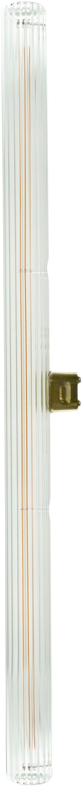 SEGULA LED-Leuchtmittel LED Linienlampe S14d 500mm klar geriffelt, S14d, 1 St., Warmweiß, LED Linienlampe S14d 500mm klar geriffelt, 2700K,6,2W, CRI 90, dimmbar