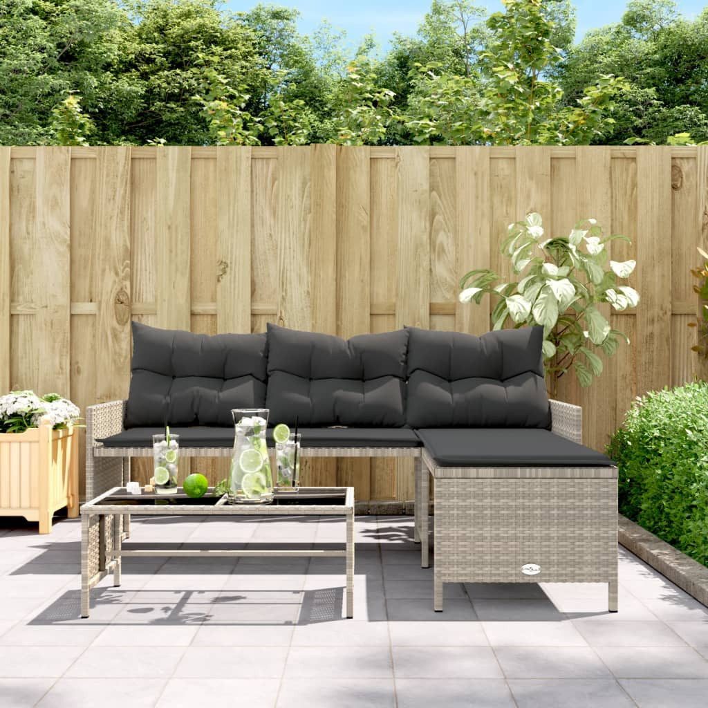 vidaXL Loungesofa Gartensofa in L-Form mit günstig online kaufen