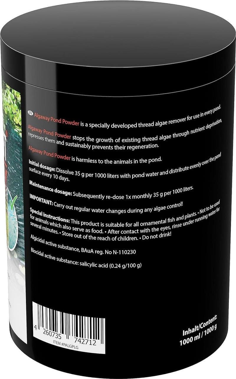 ARKA Biotechnologie GmbH Gartenpflege-Set Microbe-Lift Algaway Pond Powder Fadenalgen-Entferner 1000g