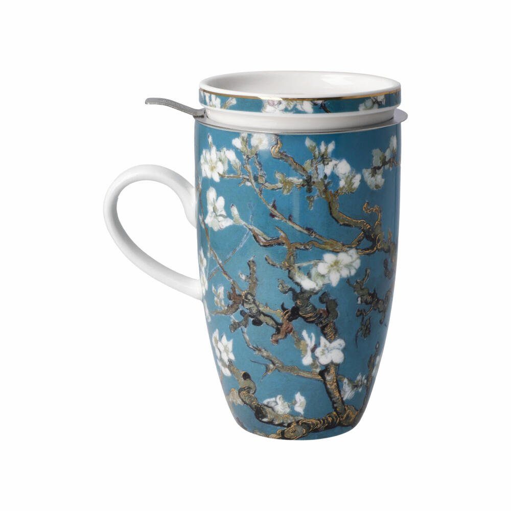Metall Teetasse Blau, Bone Gogh China, Fine Vincent van - Mandelbaum Tasse Goebel