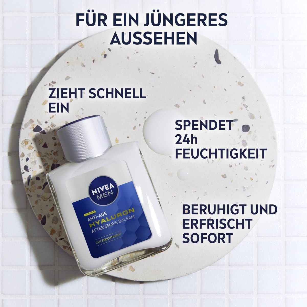 Nivea Men After-Shave Balsam Anti-Age Hyaluron After Shave Balsam, 1-tlg., Feuchtigkeitsspendend