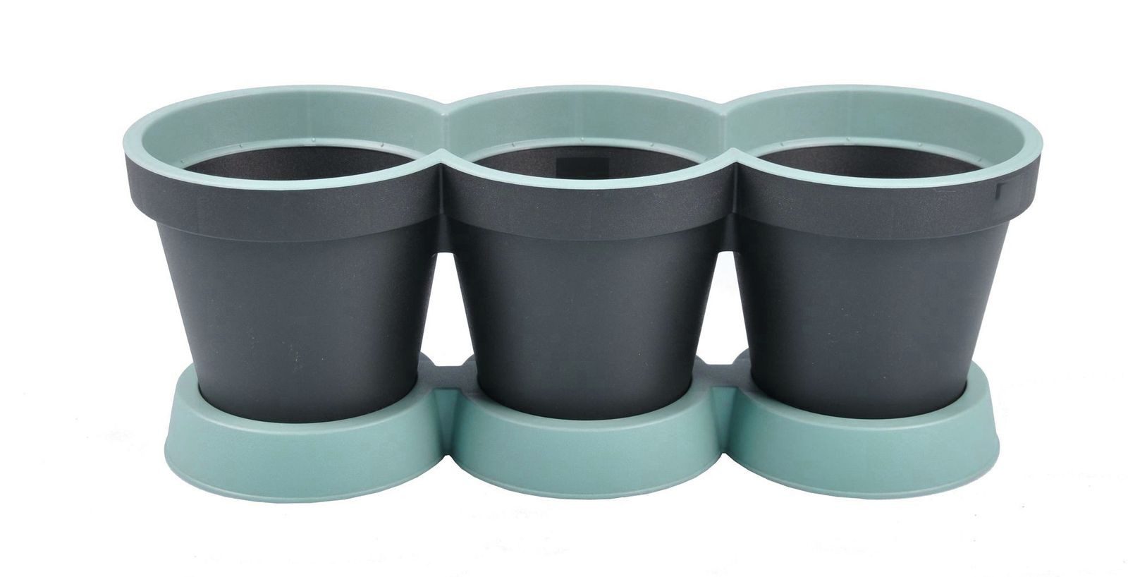 Jelenia Plast Pflanzkübel 3er Kräutertopf Blumentöpfe Kräutergarten Pflanztopf Blumenkasten Deko