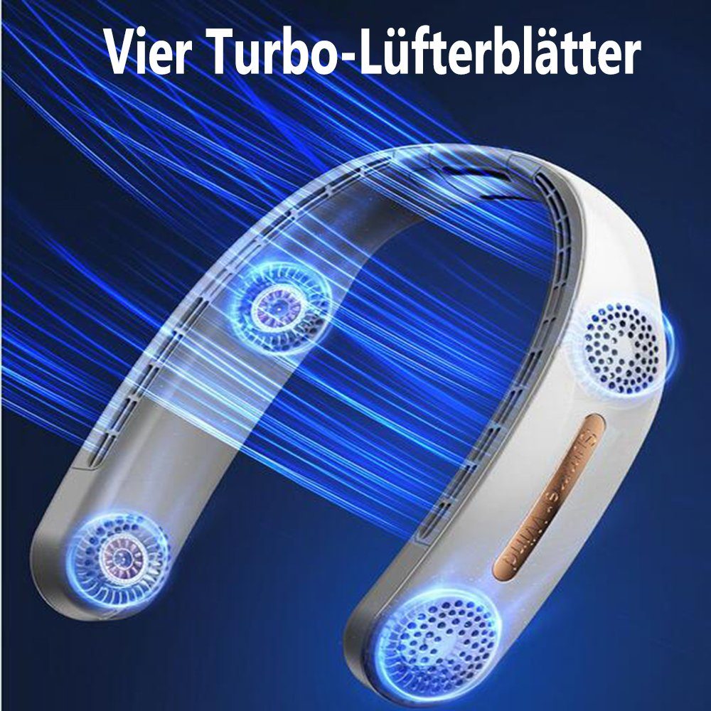 Tragbarer Wiederaufladbarer Nackenbügel Ventilator Mini USB Ventilator Hände DHL 
