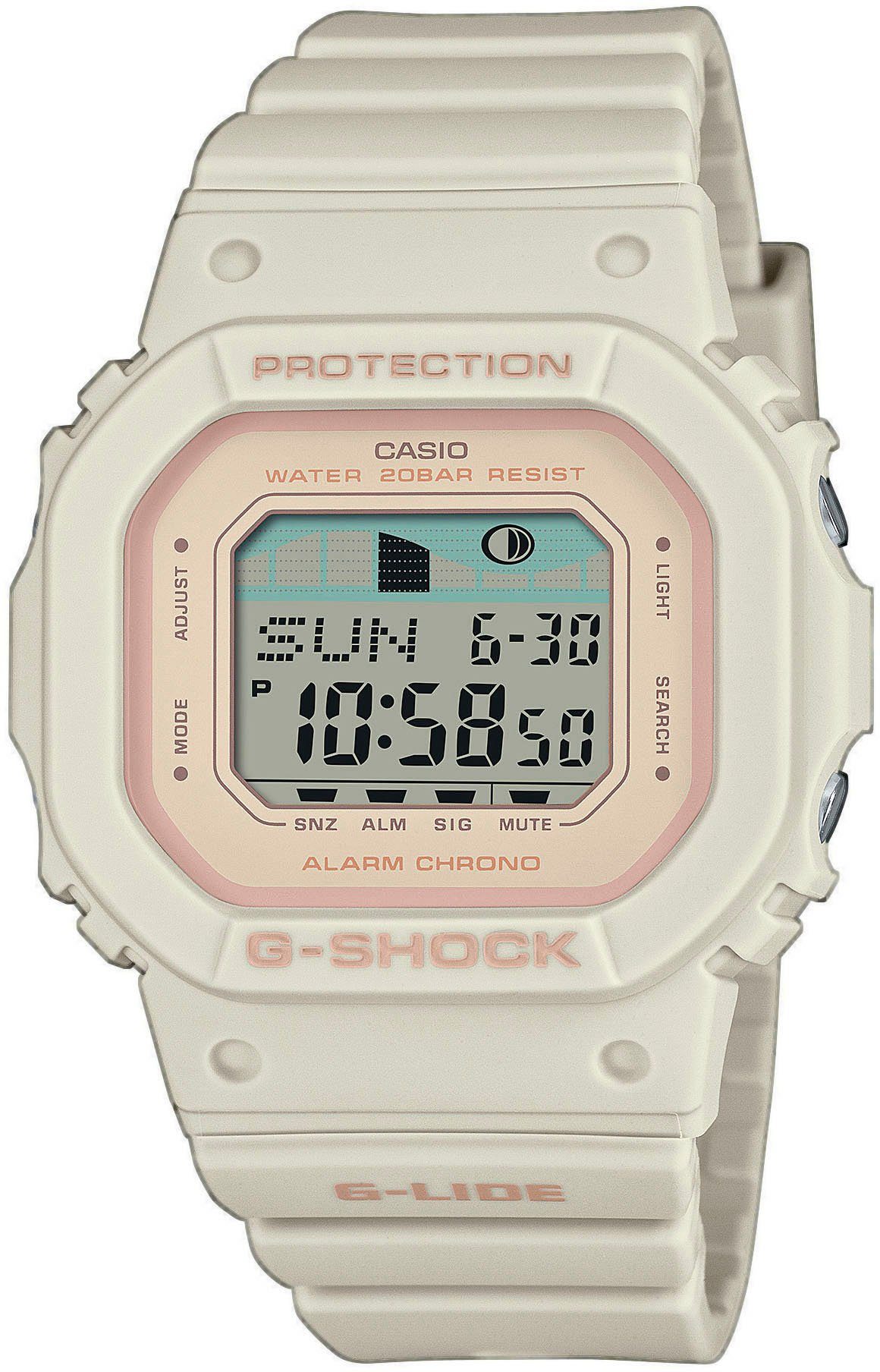 CASIO G-SHOCK Chronograph GLX-S5600-7ER, Quarzuhr, Armbanduhr, Damen, Herren, digital, bis 20 bar wasserdicht