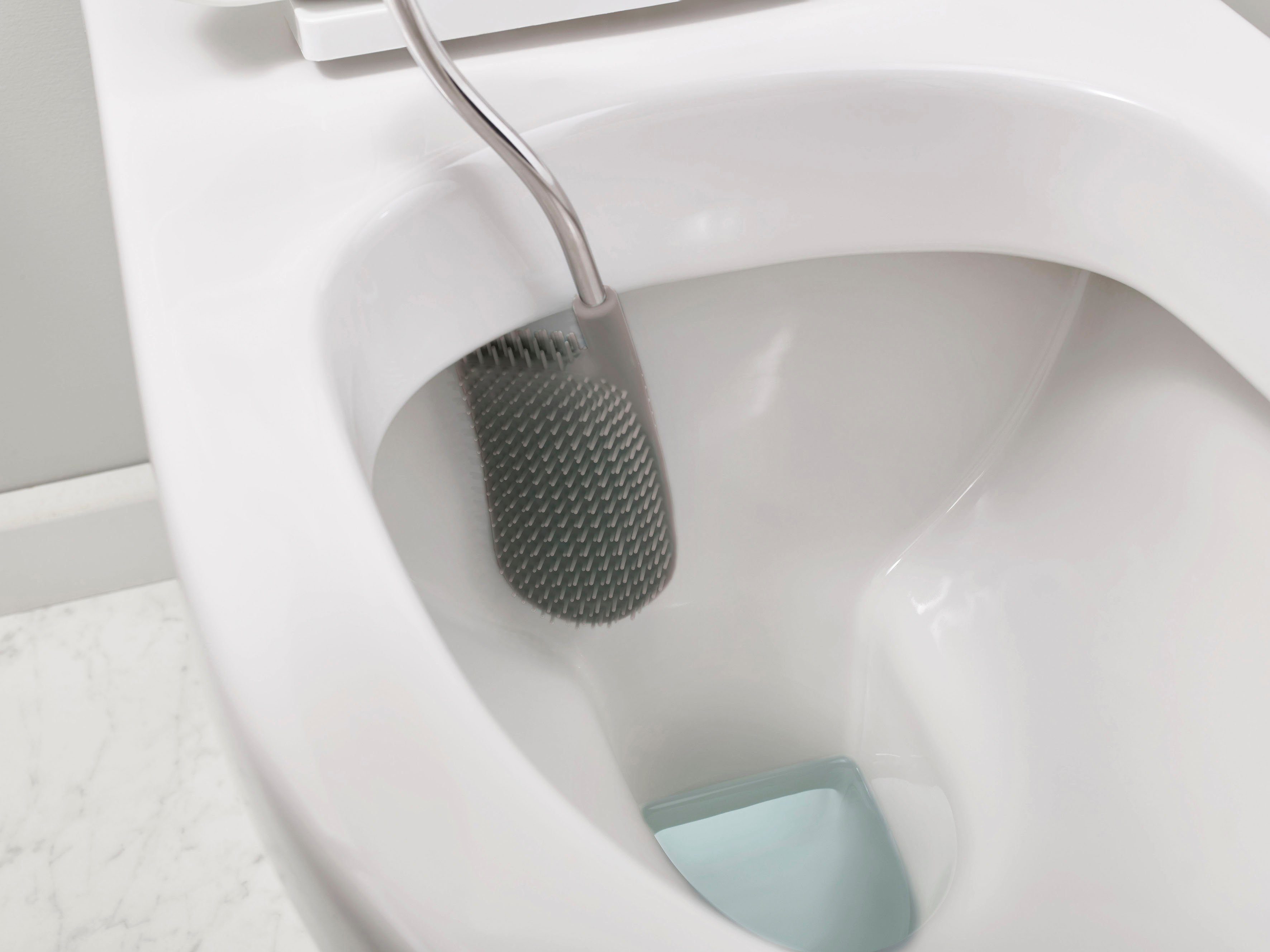 Joseph Joseph Ständer, Plus, Flex™ (Set, & Antiverstopfungsdesign 2-tlg), mit WC-Reinigungsbürste Edelstahl Tropfschutz
