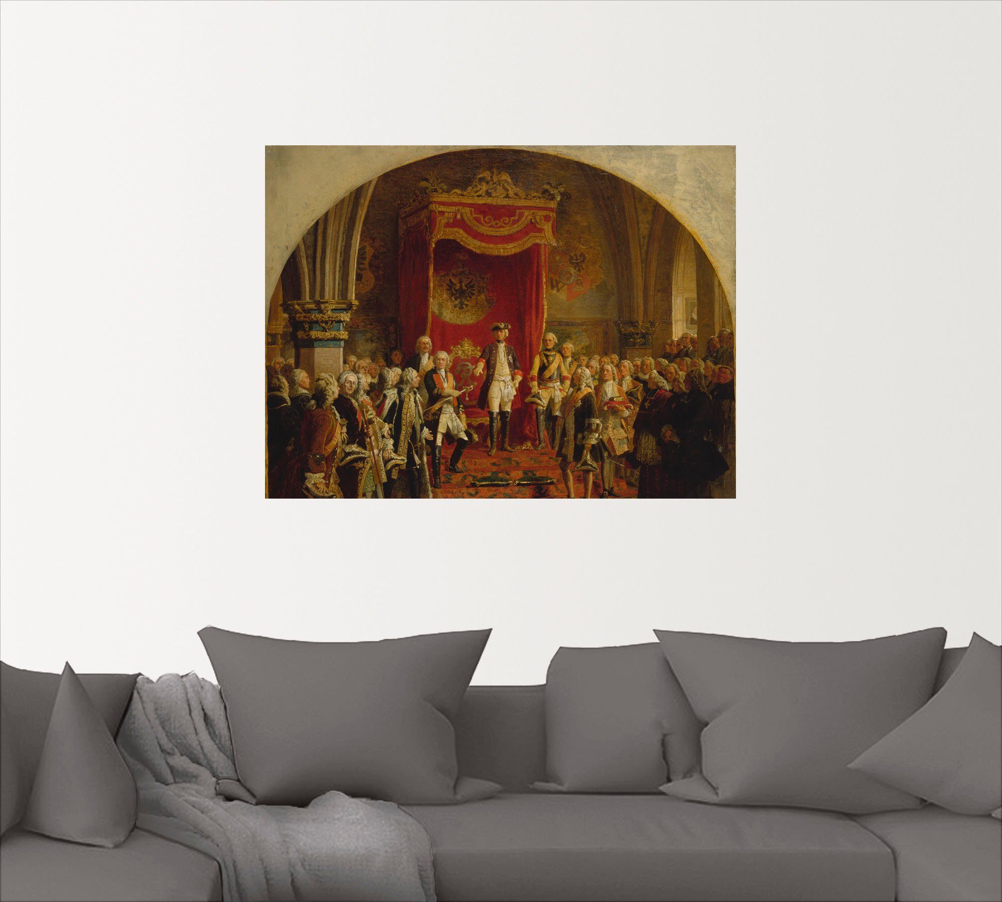 versch. oder Großen, dem St), Poster als (1 Wandaufkleber Menschen Größen Wandbild in Artland Huldigung Friedrich Leinwandbild,