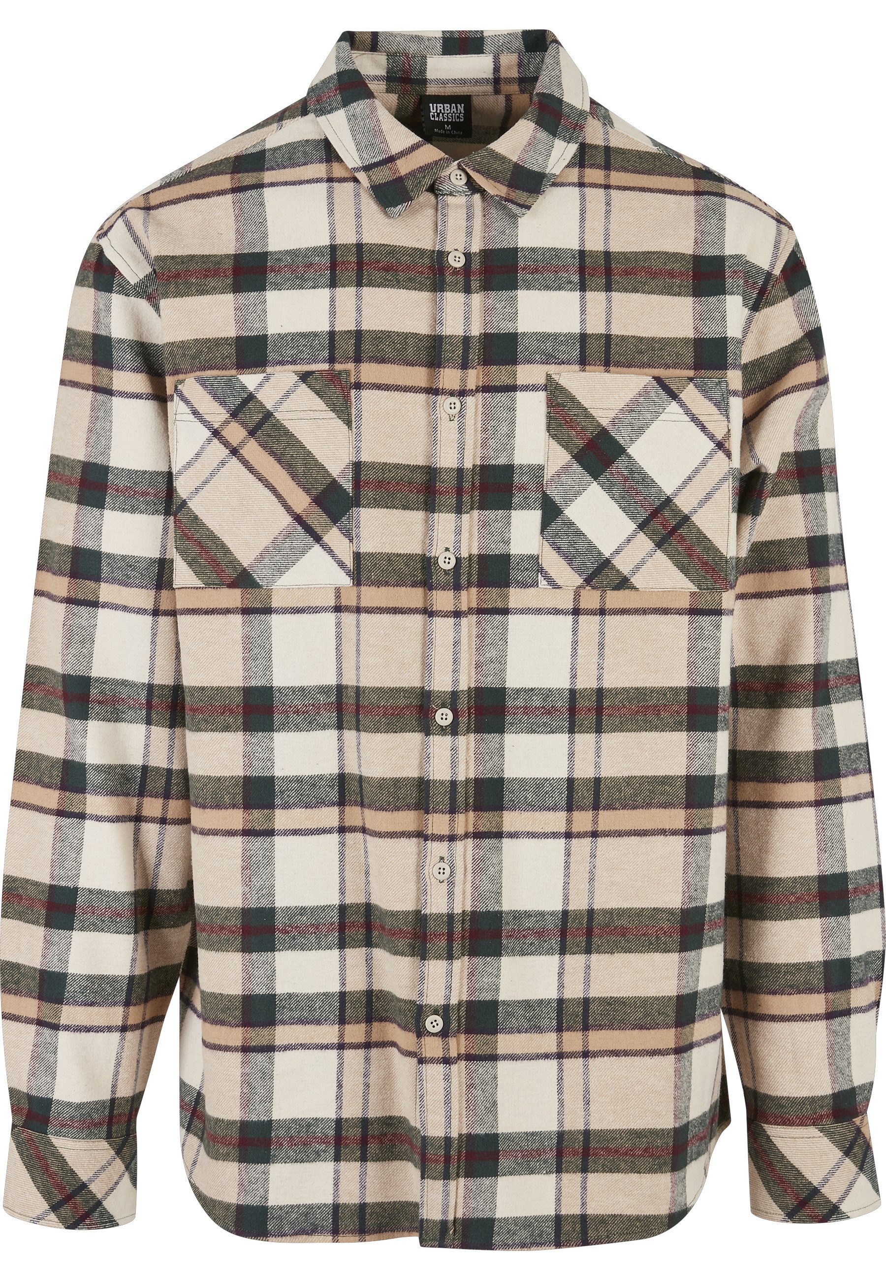 Langarmhemd Urban Classics Herren Checked Mountain Shirt