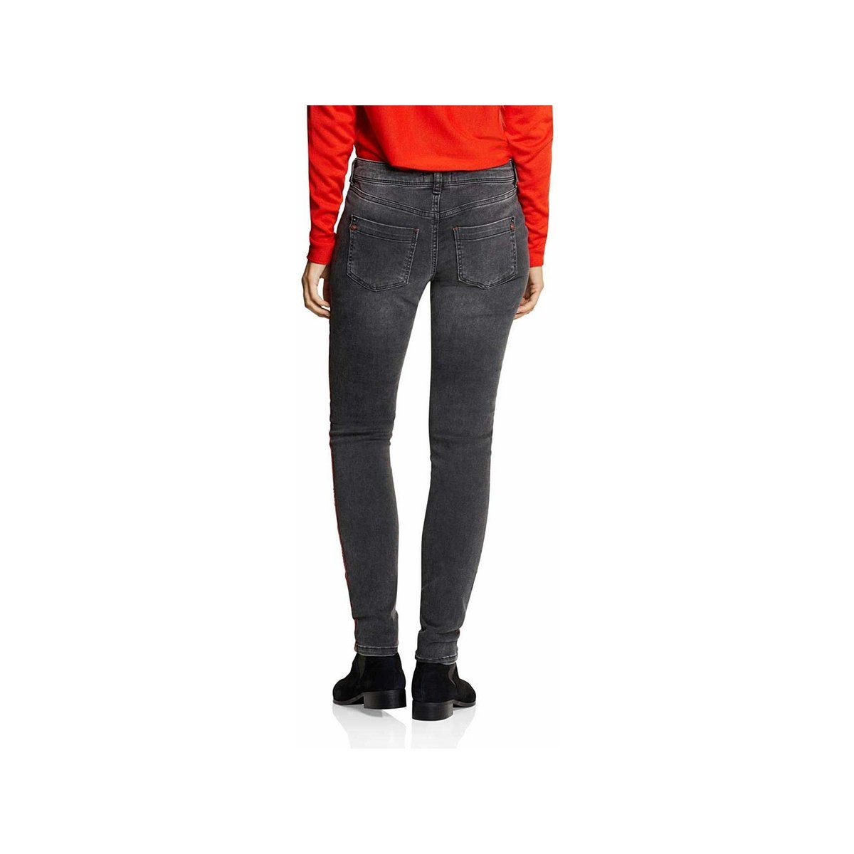 Skinny-fit-Jeans grau (1-tlg) fit ONE STREET slim