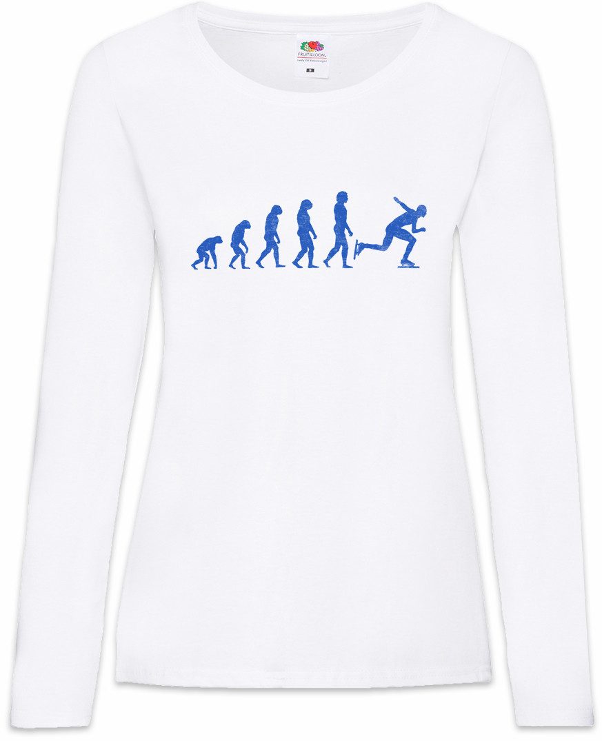 Urban Backwoods Langarmshirt Speed Skating Evolution Damen Langarmshirt Ice Eisschnellläufer (1-tlg) Eisschnellläuferin Eisschnelllaufen Schlittschuhe Player
