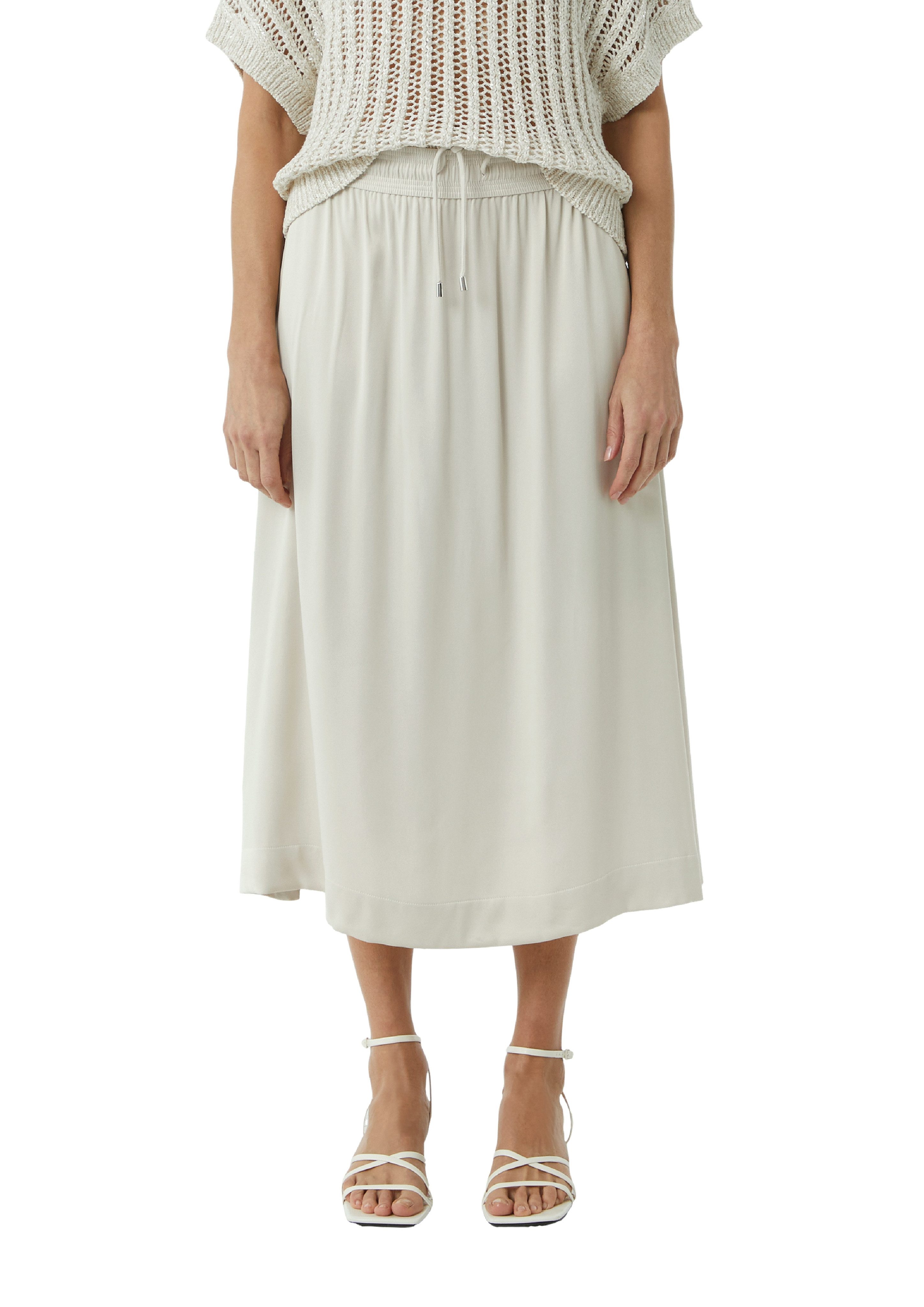 comma Satinrock mit elastischem Bund günstig online kaufen