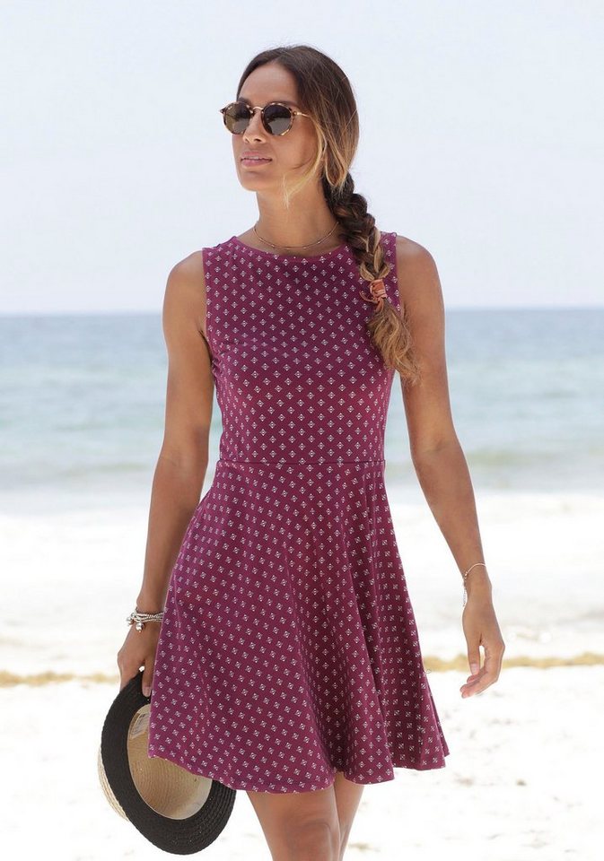 Beachtime Strandkleid mit Alloverdruck, Weiche elastische Baumwollmischung