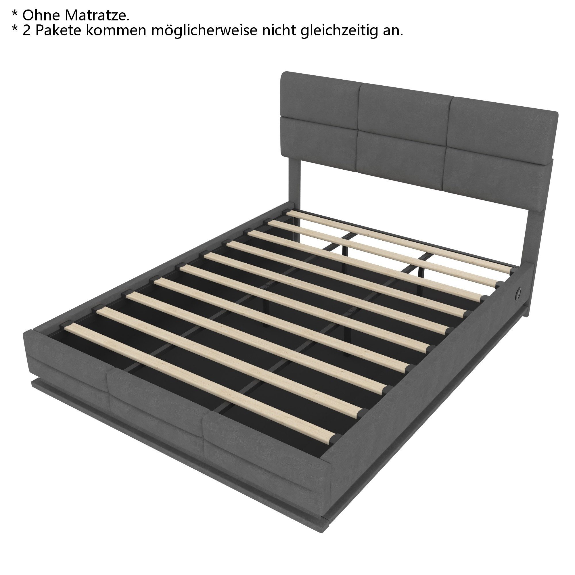 LVHOM Boxbett 90/140/160/180x200 cm mit LED, USB, Typ C-Ladeanschluss, Bett günstig online kaufen