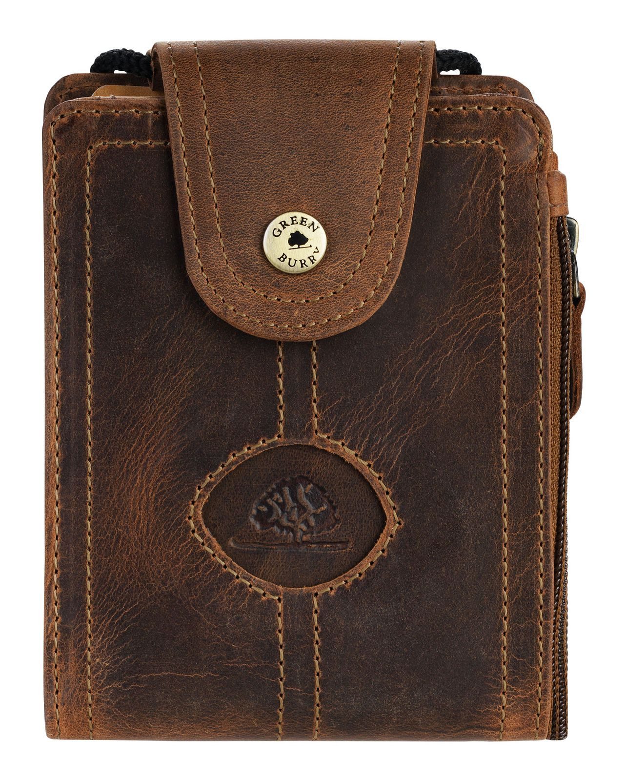 Greenburry Brustbeutel Chest Pouch, aus echtem Rindsleder