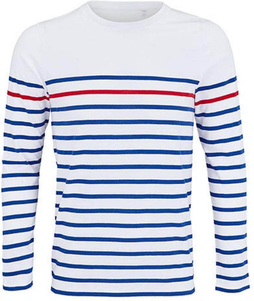 SOLS Langarmshirt Damen Shirt Women´s Long Sleeve Striped T-Shirt Matelot