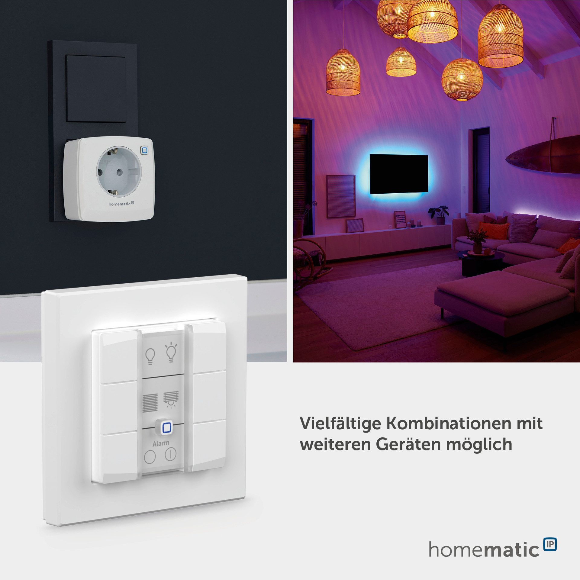 Homematic IP Wandtaster - 6-fach, 230 V Wandtaster