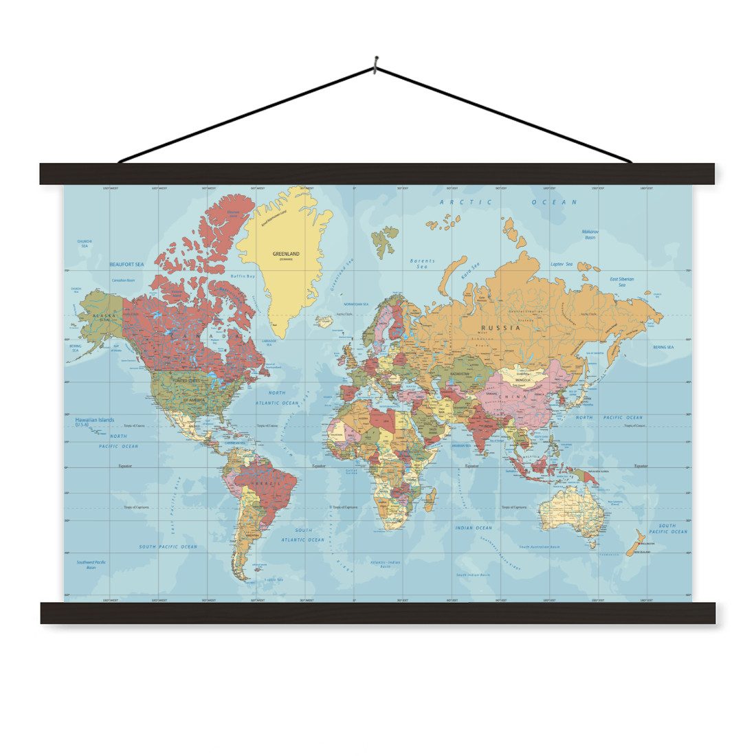 MuchoWow Poster Karte - Welt - günstig online kaufen