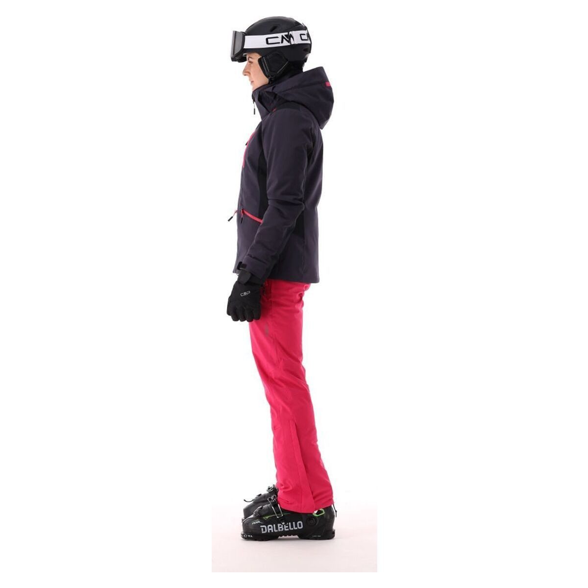 CMP Skijacke Woman Ski Jacket Zip Hood Skijacke mit 4-Wege-Stretch, abnehmbarer Kapuze und