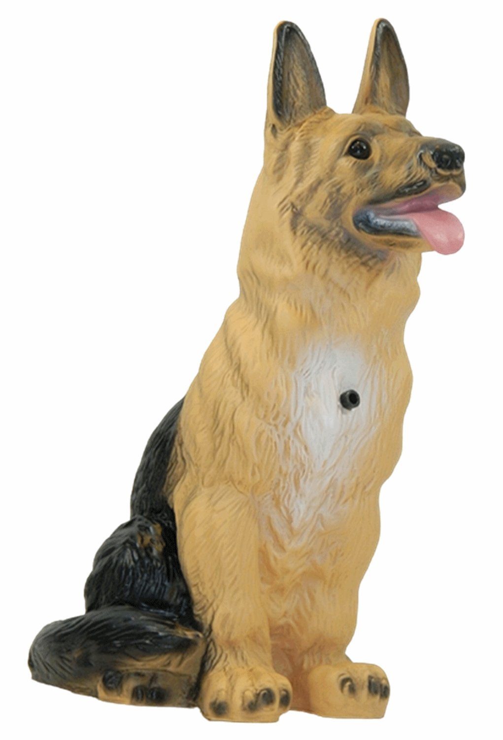 Otto Müller GmbH und Co. KG Tierfigur Deko Figur Hund Schäferhund groß H 38  cm Dekofigur mit Bewegungsmelder wau-wau Tierfigur