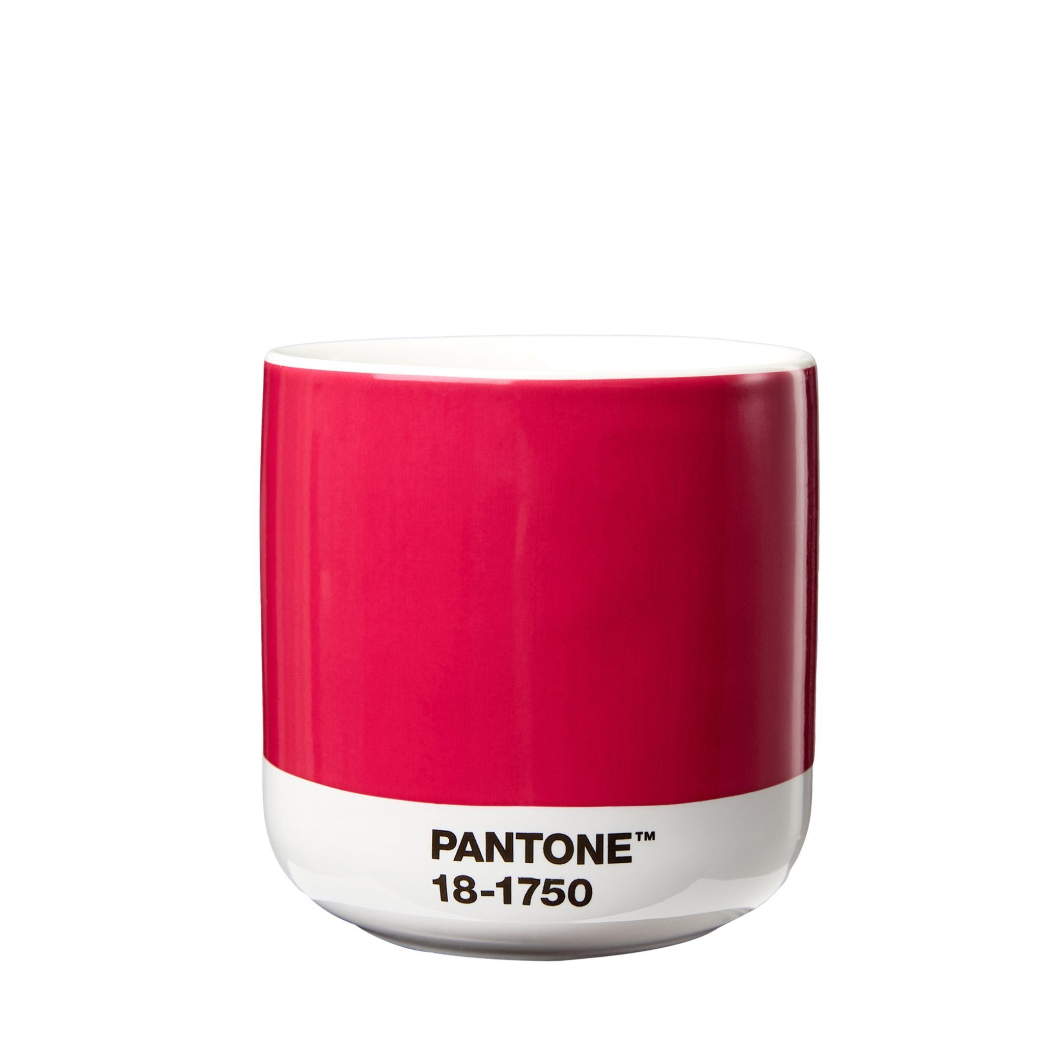 PANTONE Thermotasse, Fine China Porzellan, PANTONE Porzellan Cortado Becher, 190 ml, COY 2023 - Viva Magenta