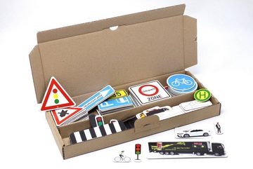 Wissner® aktiv lernen Lernspielzeug Verkehrszeichensatz magnetisch (124 Teile) Verkehrsschilder lernen, RE-Plastic®