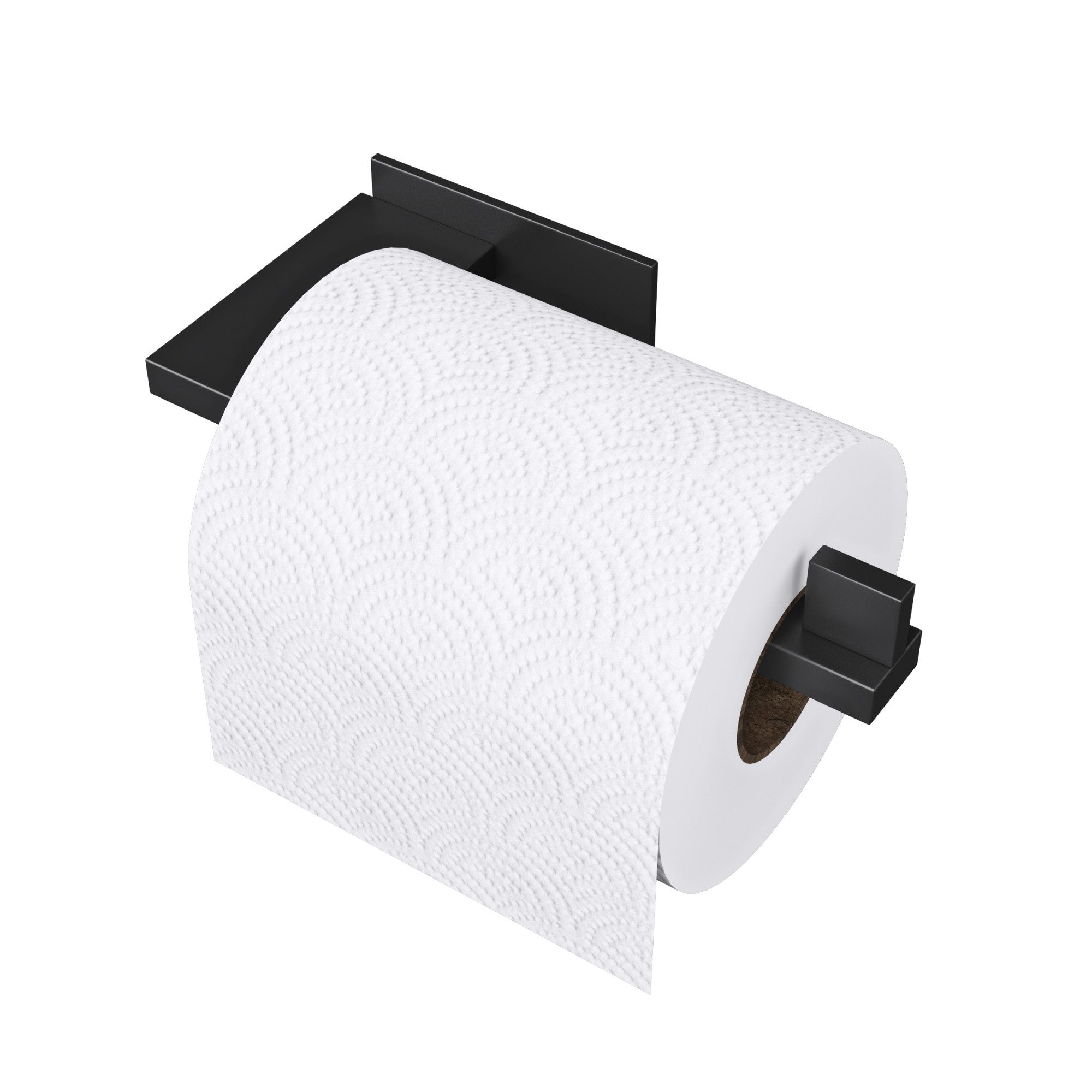 doporro Toilettenpapierhalter Selbstklebender Klopapierhalter Klorollenhalter aus Edelstahl Lino-03, Die Rollenstange mit Haken am Ende
