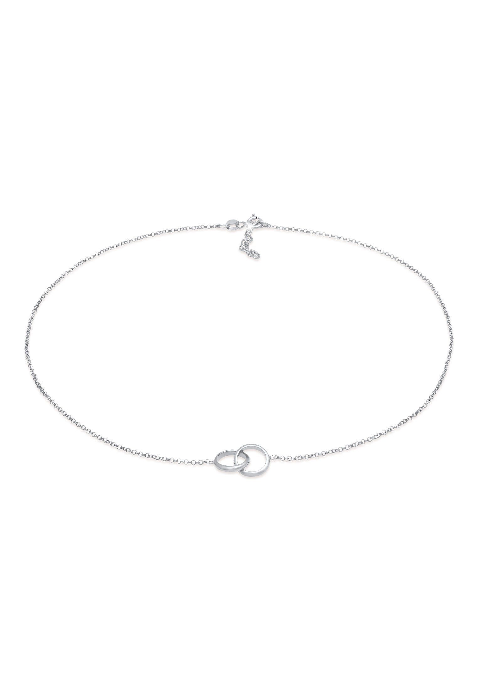 Elli Choker Choker Ringe Kreis Minimal Trend 925 Silber
