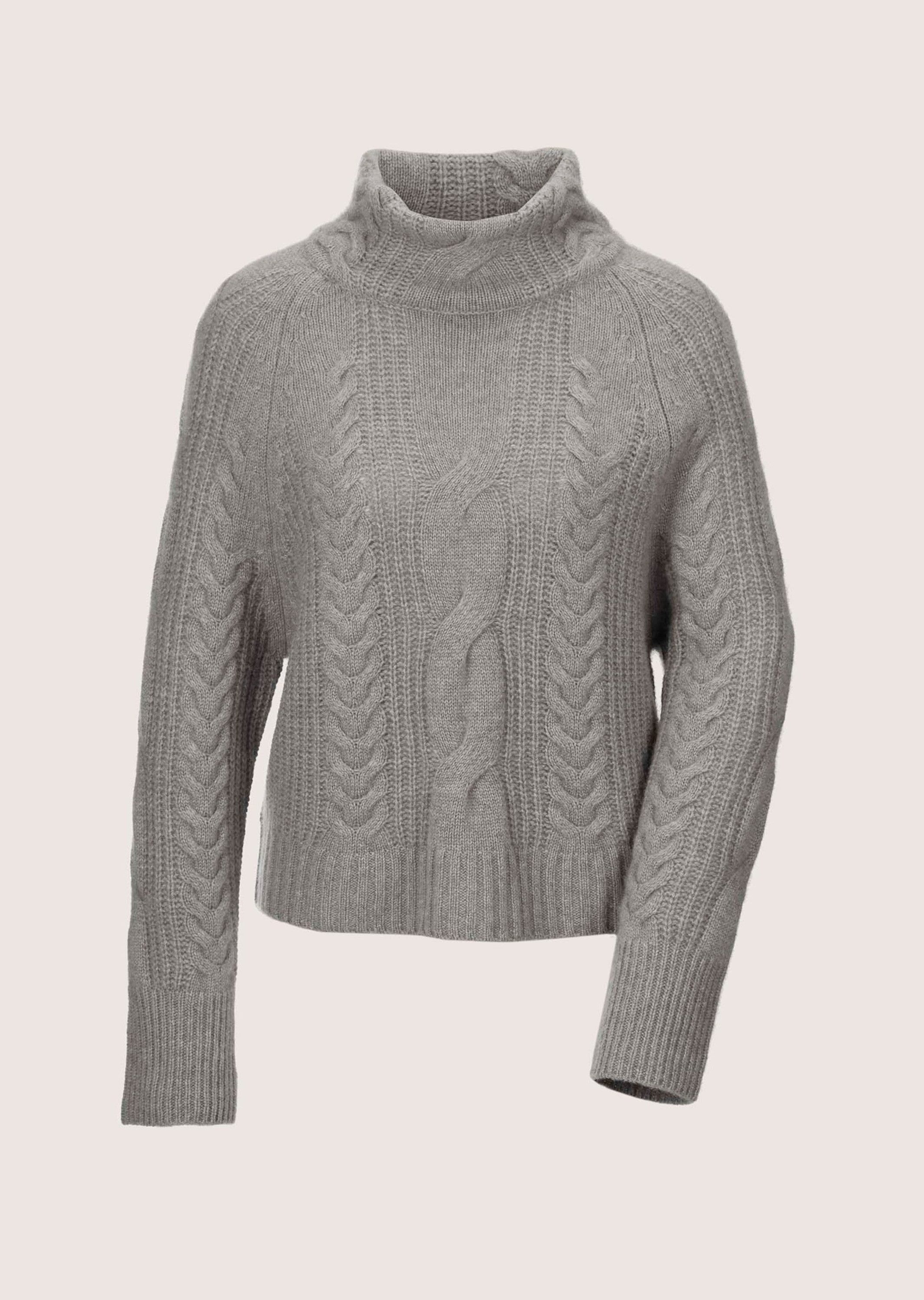 Strickpullover Stehkragen-Pullover mit Kaschmir