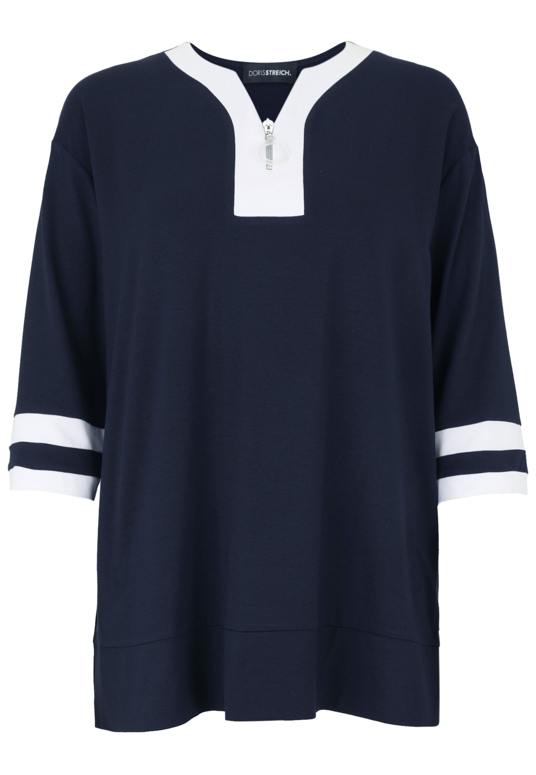 Doris Streich Longshirt (1-tlg) mit Kontrasteinsatz