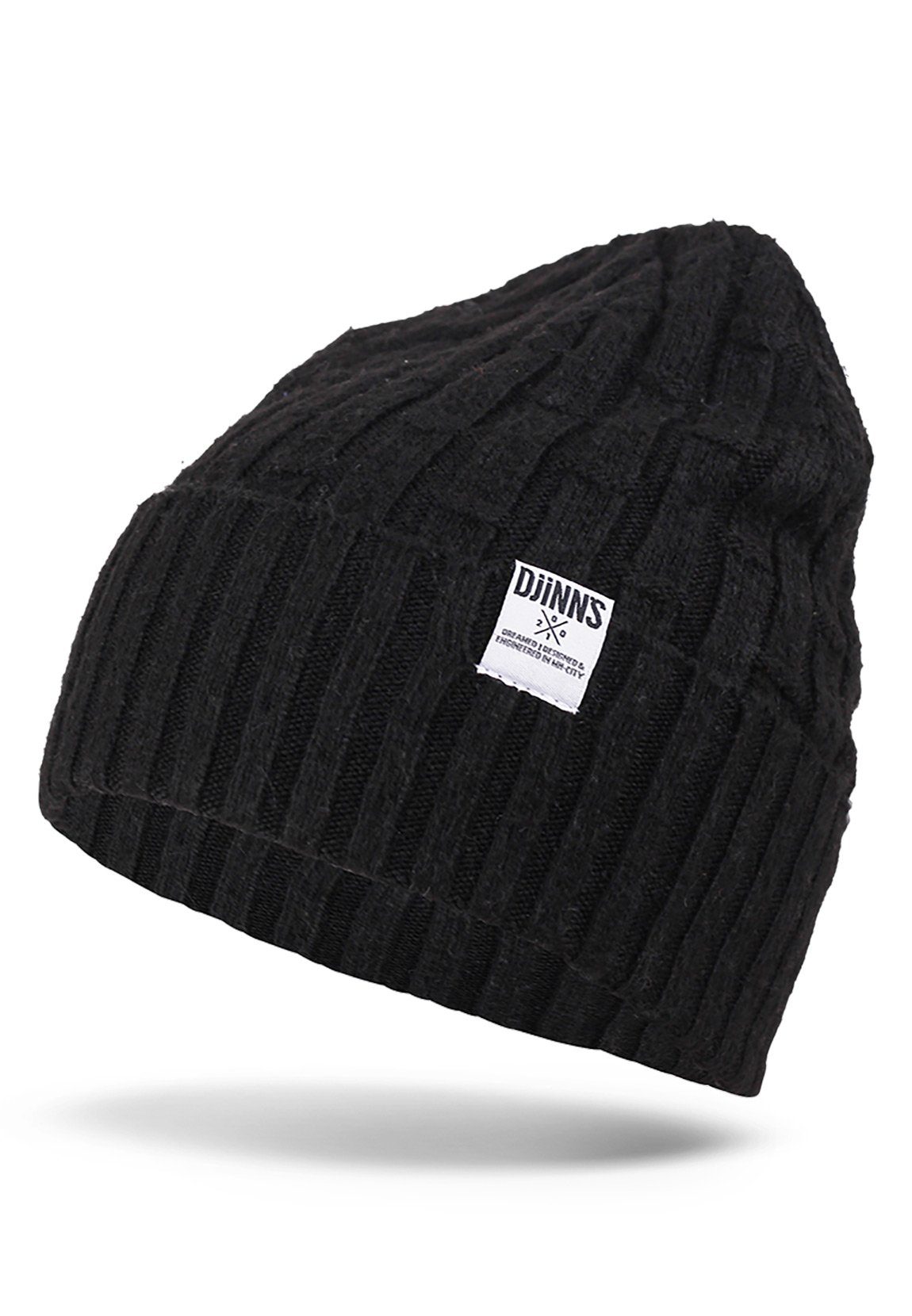 Djinns Beanie Djinns Basic Beanie BAMBOO KNIT Black