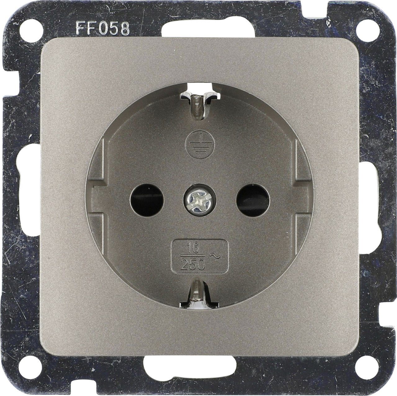 UNITEC Lichtschalter Unitec Steckdose Monaco mit Berührschutz platin