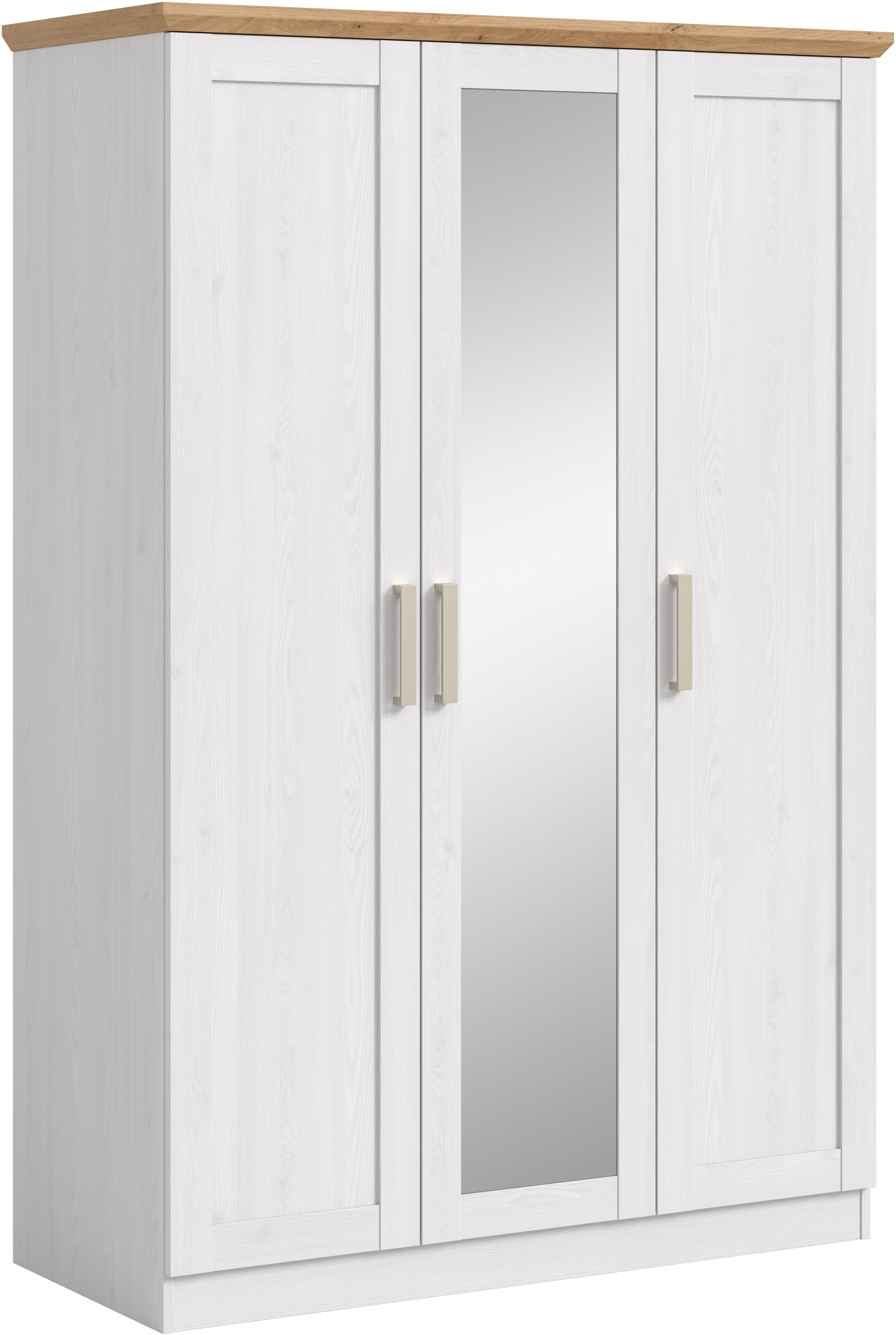 Home affaire Kleiderschrank FLORENZ, Kleiderschrank inkl. 1 Kleiderstange (1-St) Kleiderschrank, Drehtürenschrank, Graderobenschrank, Mehrzweckschrabnk