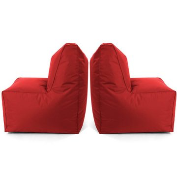 mokebo Sitzsack Der Ruhepol (für drinnen & draußen), Outdoor Sessel, Bean Bag, Relaxsessel für Kinder & Erwachsene Rot